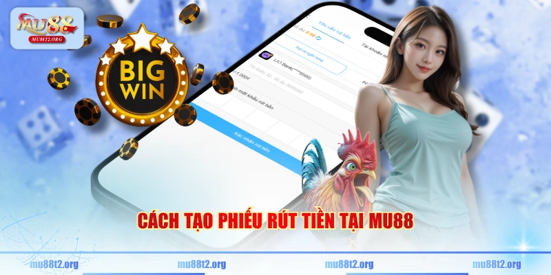 Cách tạo phiếu rút tiền tại MU88